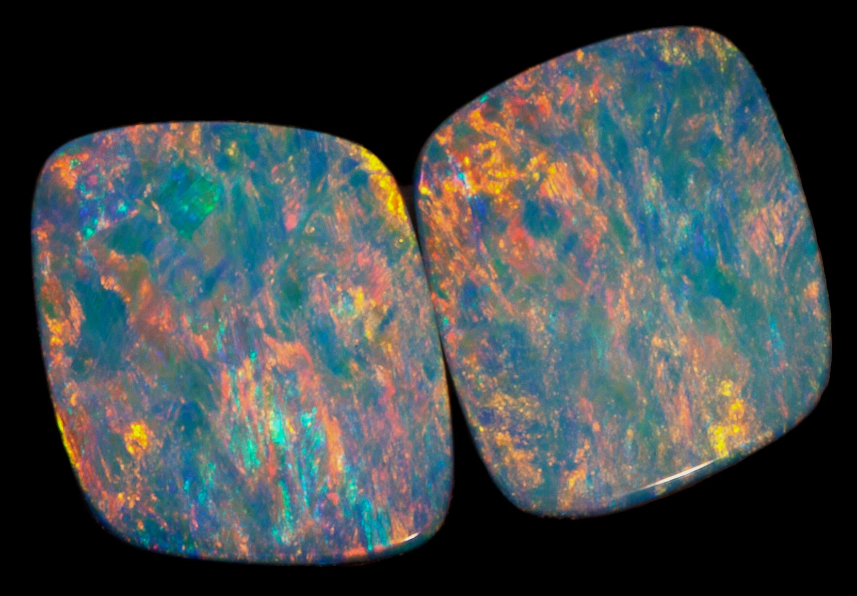 stinning matching Australian opal doublets