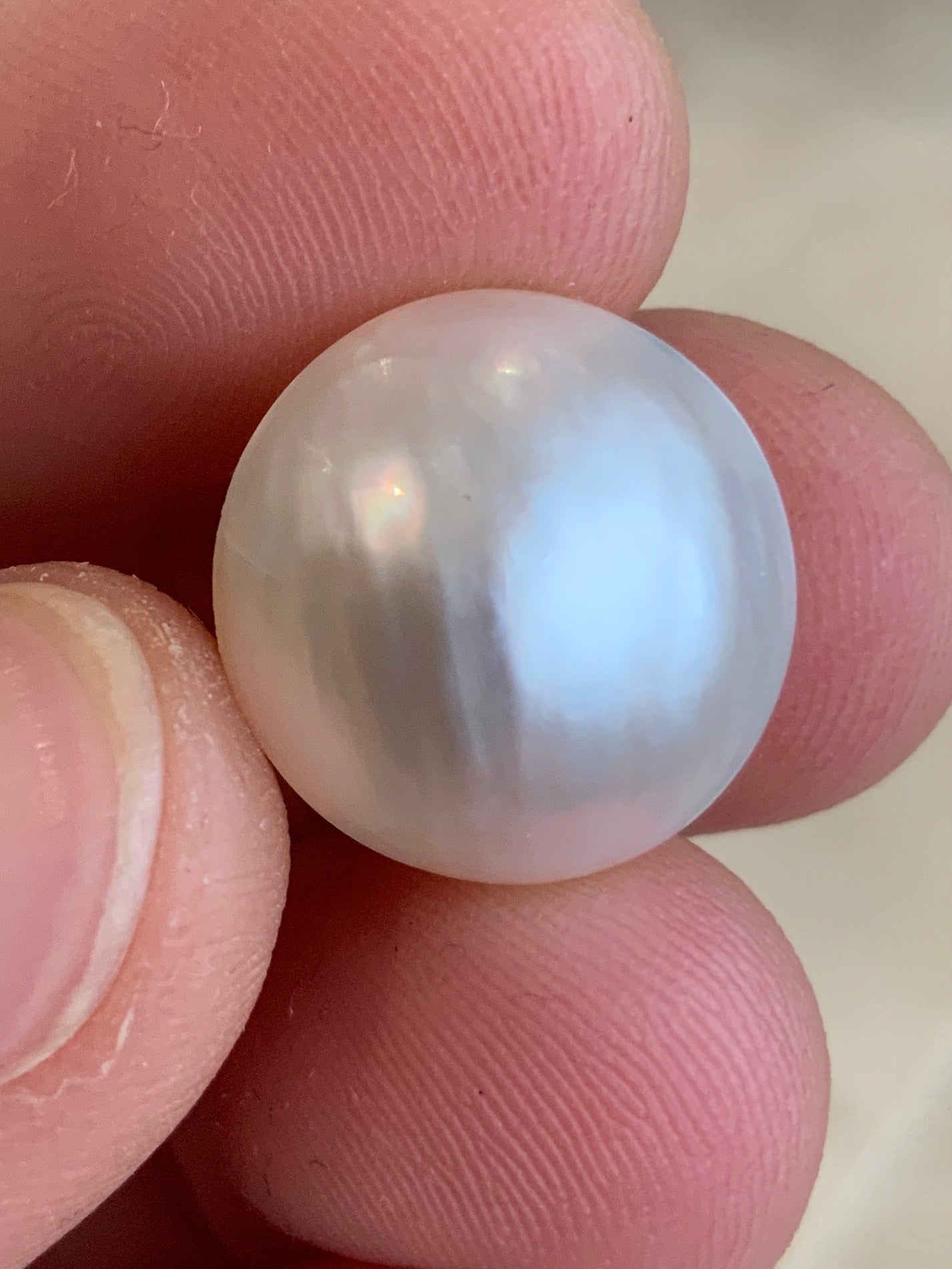 Australian Mabe Pearl Round 14.3mm - Cream White, Broome WA