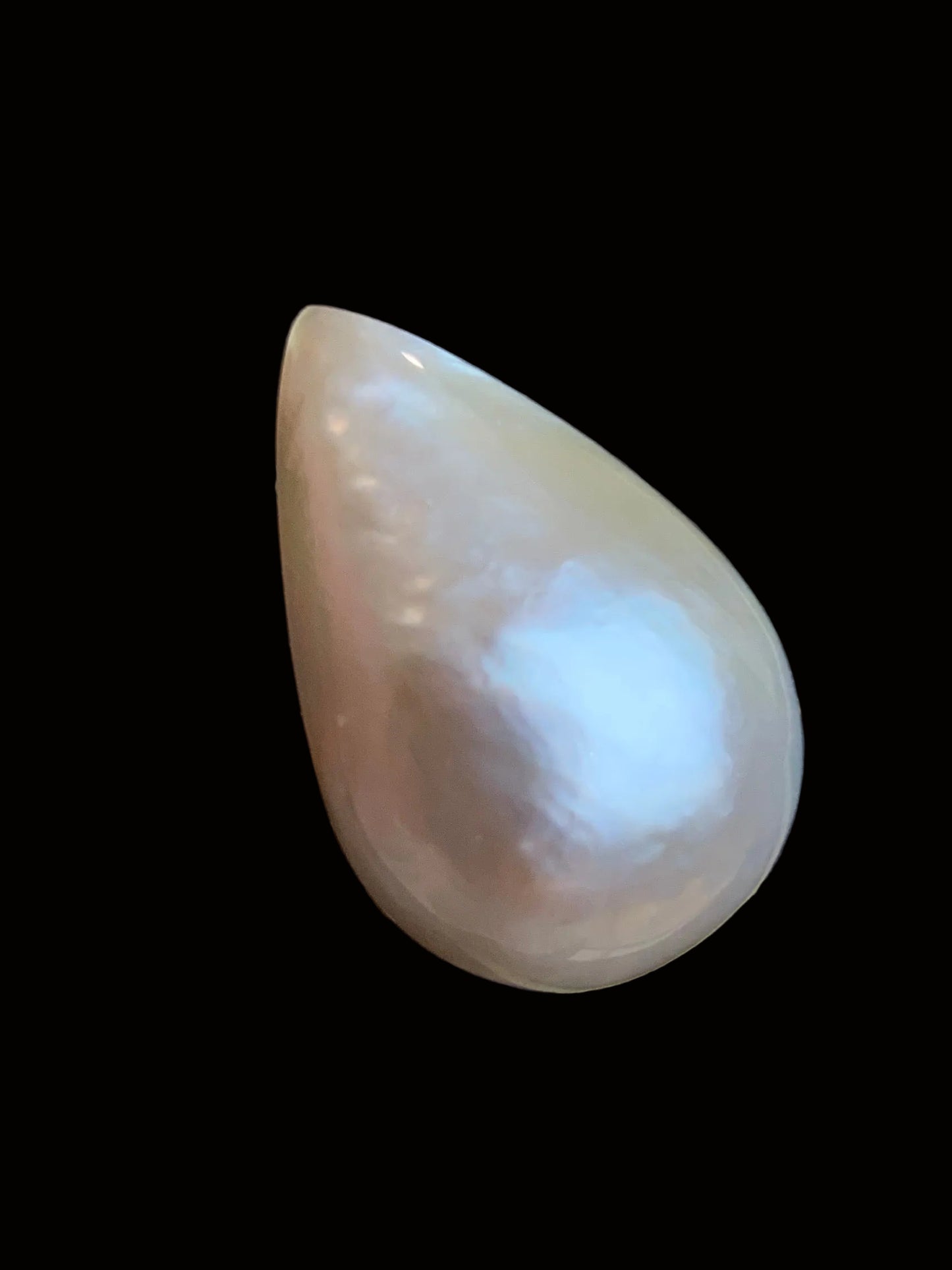 Opal Essence Australian Mabe Blister Pearl White teardrop pendant or ring  