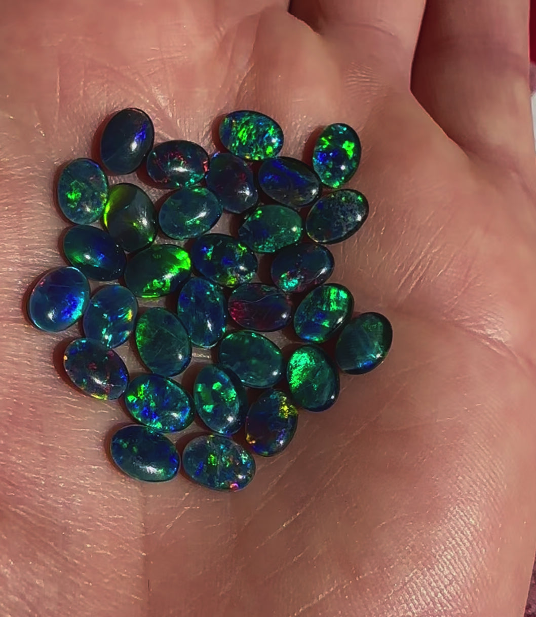 30 Australian Opal Triplets 8x6mm