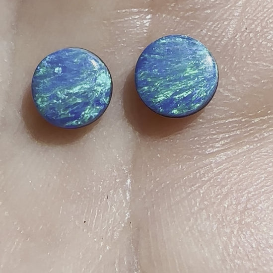 Lightning Ridge Matching Pair Opal Doublets 7mm