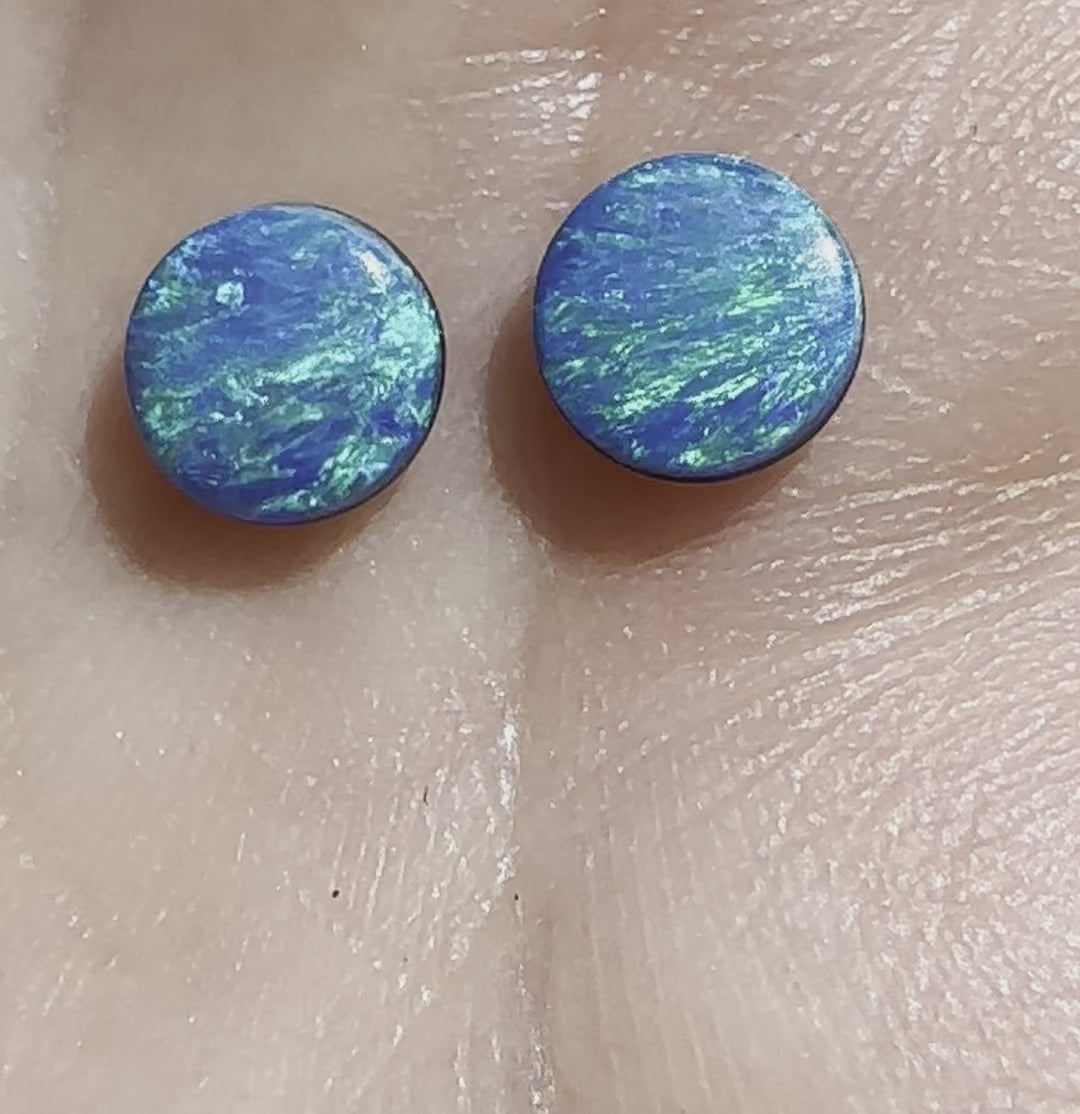 Lightning Ridge Matching Pair Opal Doublets 7mm
