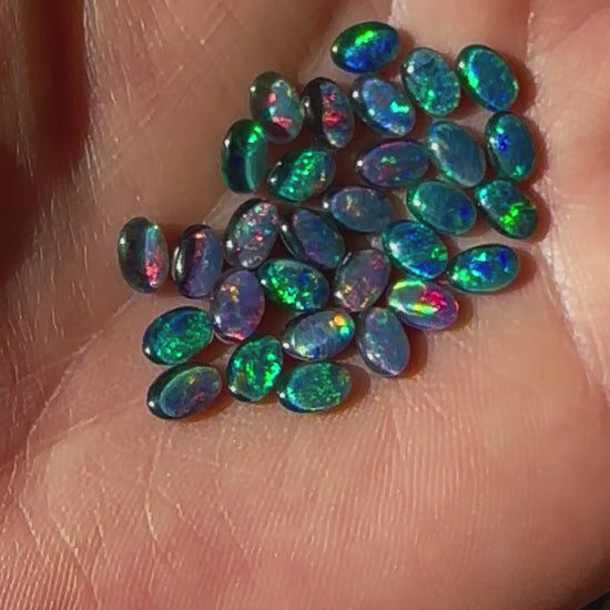 30 Australian Opal Triplets 6x4mm