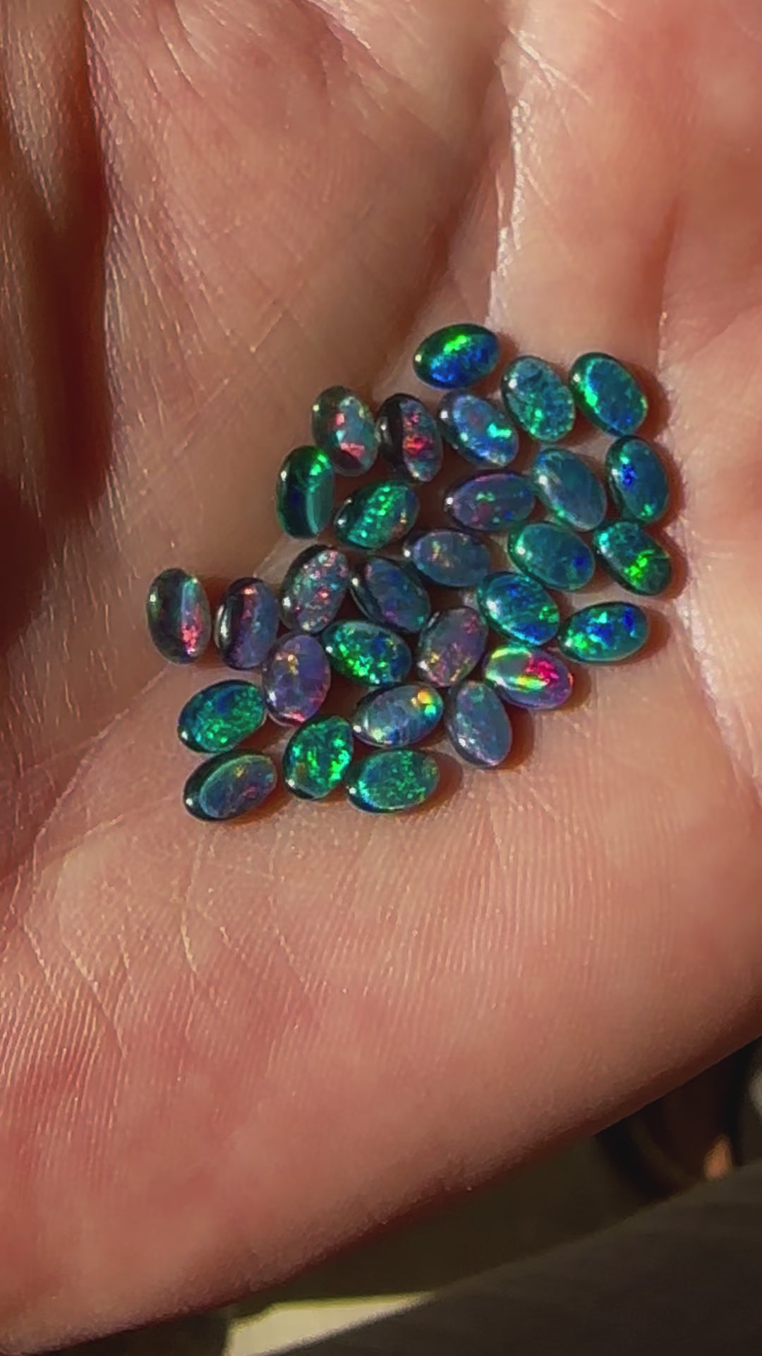 30 Australian Opal Triplets 6x4mm