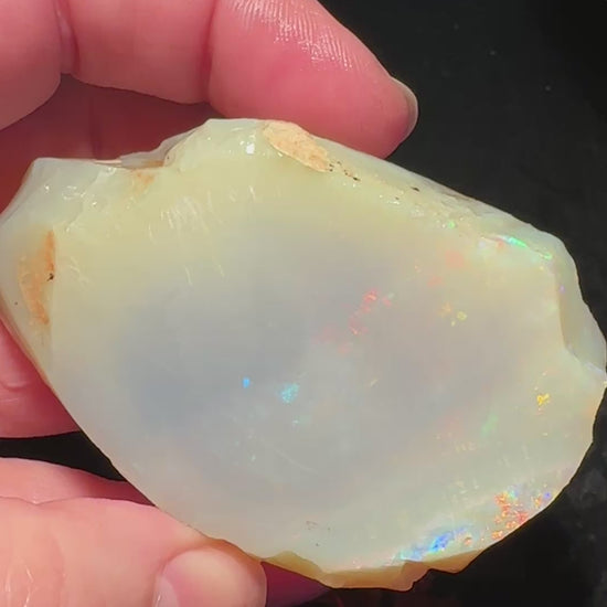 Opal Essence Australian Lambina Rough Grey Base opal multicolored Unset 