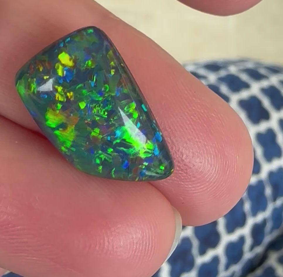 Australian Gem Freeform Opal Triplet 18x11 mm