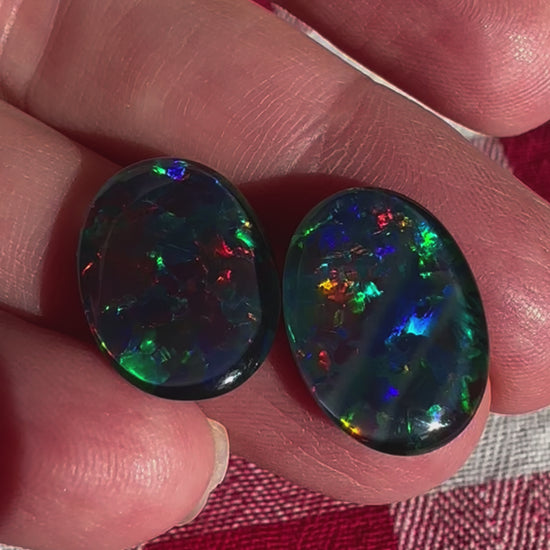 Matching Australian gem grade opal triplets 18x13mm