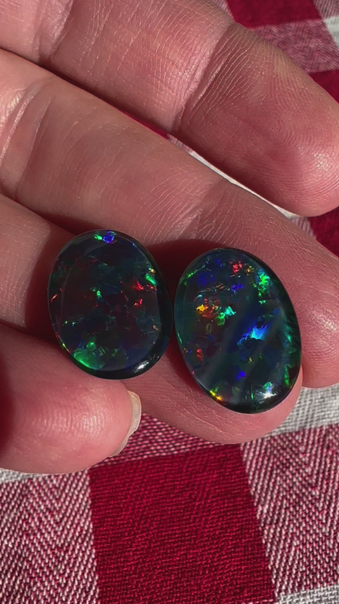 Matching Australian gem grade opal triplets 18x13mm