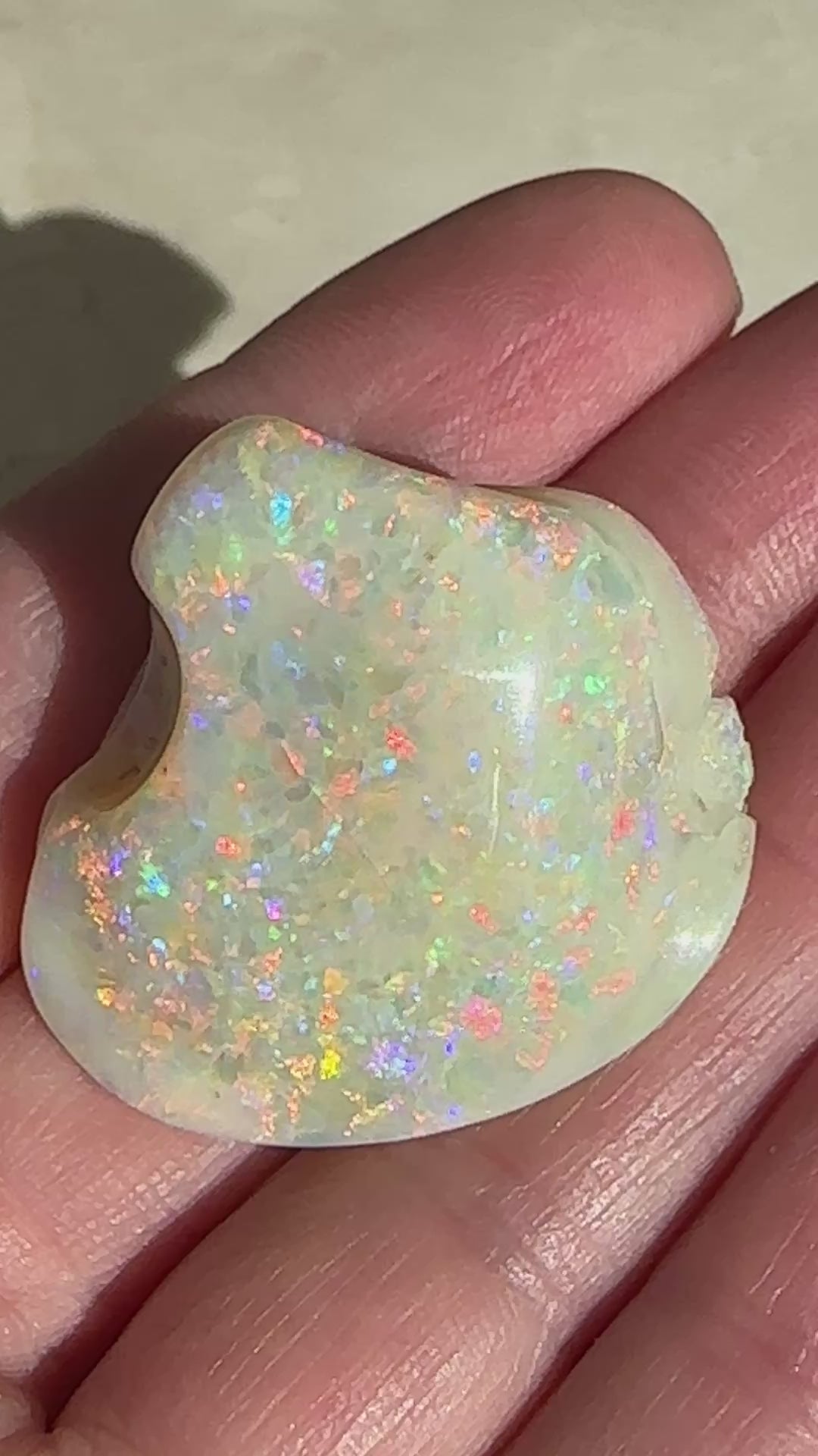 Opal Essence Opalized Cockle Shell multicoloured Pendant 