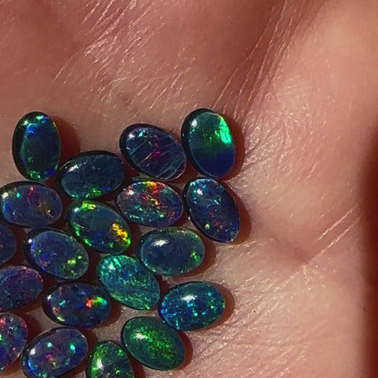 Australian Gem opal triplets 6x4 mm 