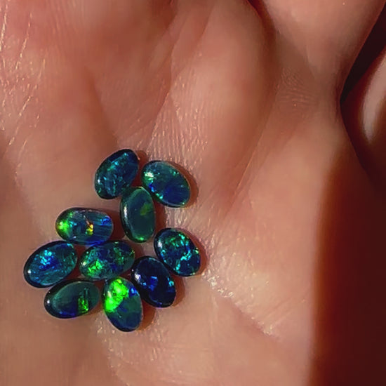 Australian Gem opal triplets 6x4 mm