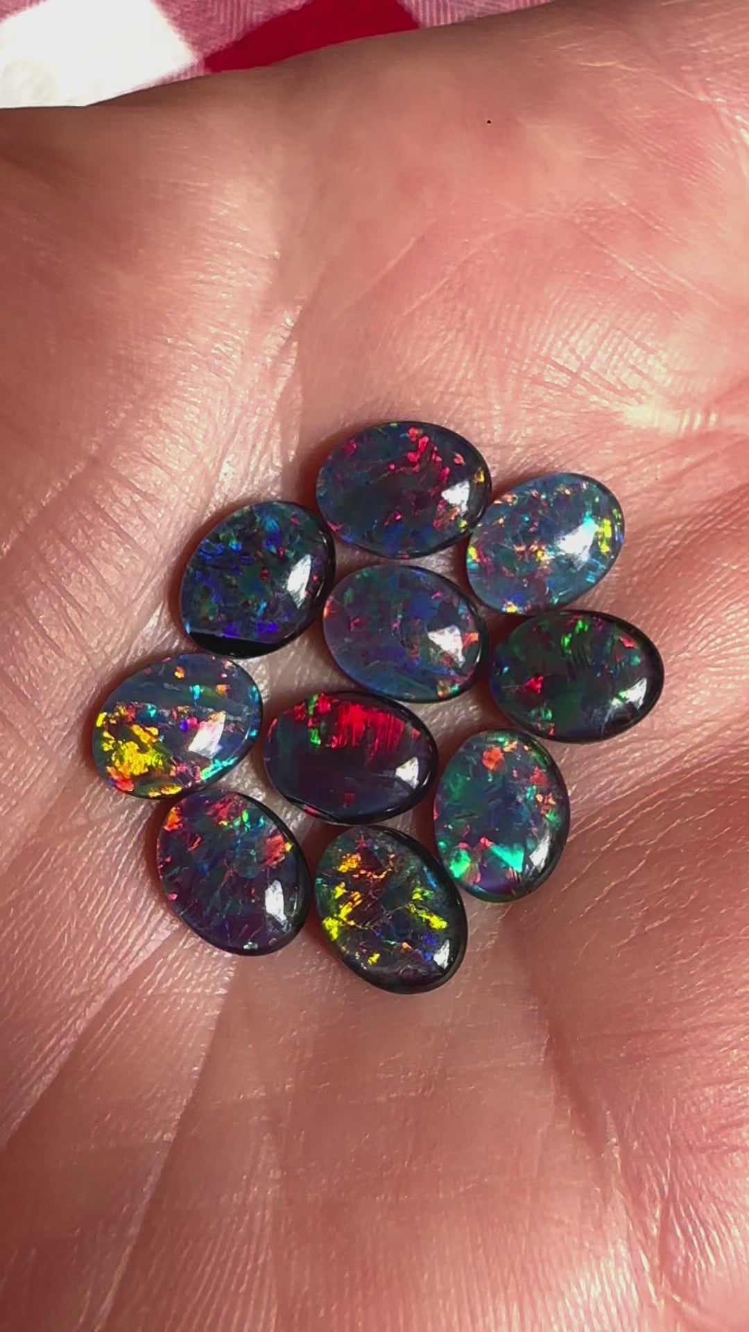 10 Australian Opal Triplets 9x7mm