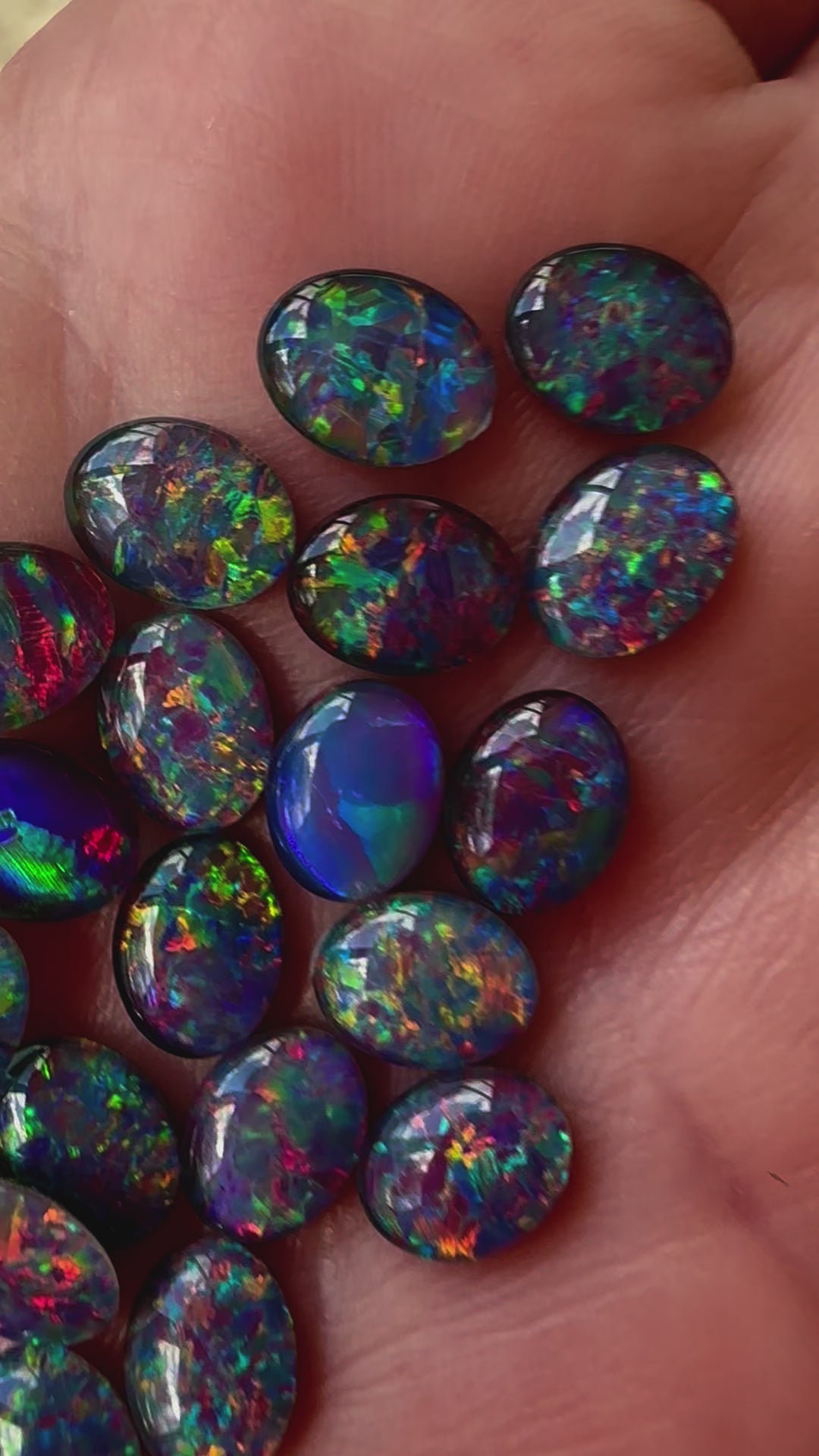 20 Australian Opal Triplets 9x7mm