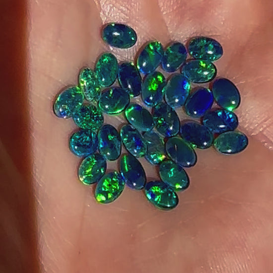 Australian Gem opal triplets 6x4 mm 