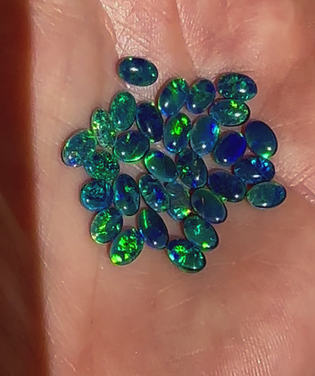 Australian Gem opal triplets 6x4 mm 