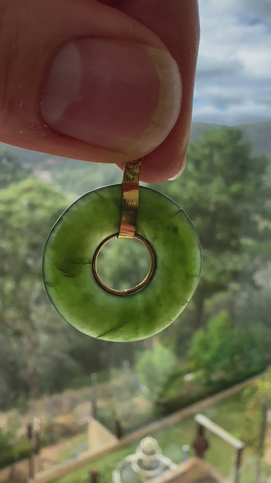 Australian Cowell jade "circle of life" pendant