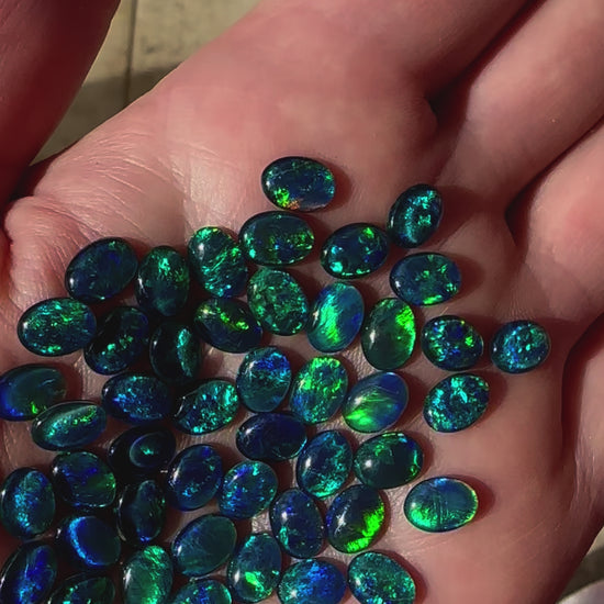 50 Australian Opal Triplets 8x6mm