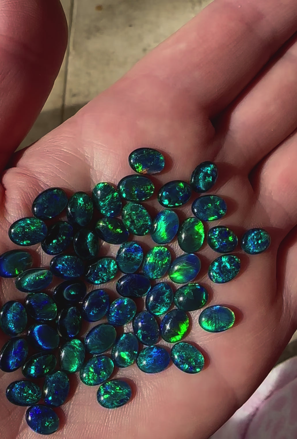 50 Australian Opal Triplets 8x6mm