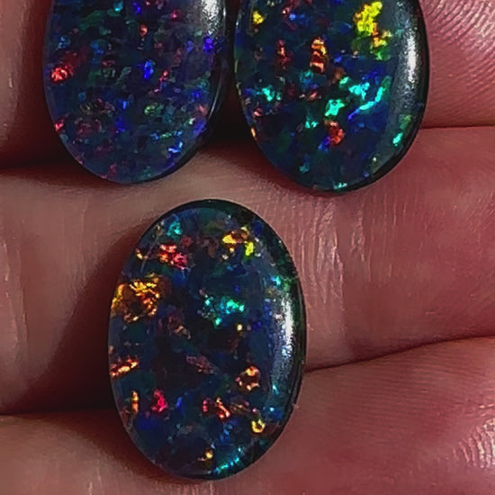 Set of matching Australian opals 18x13mm