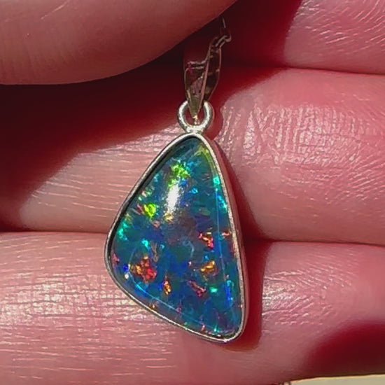 Australian gem opal triplet pendant