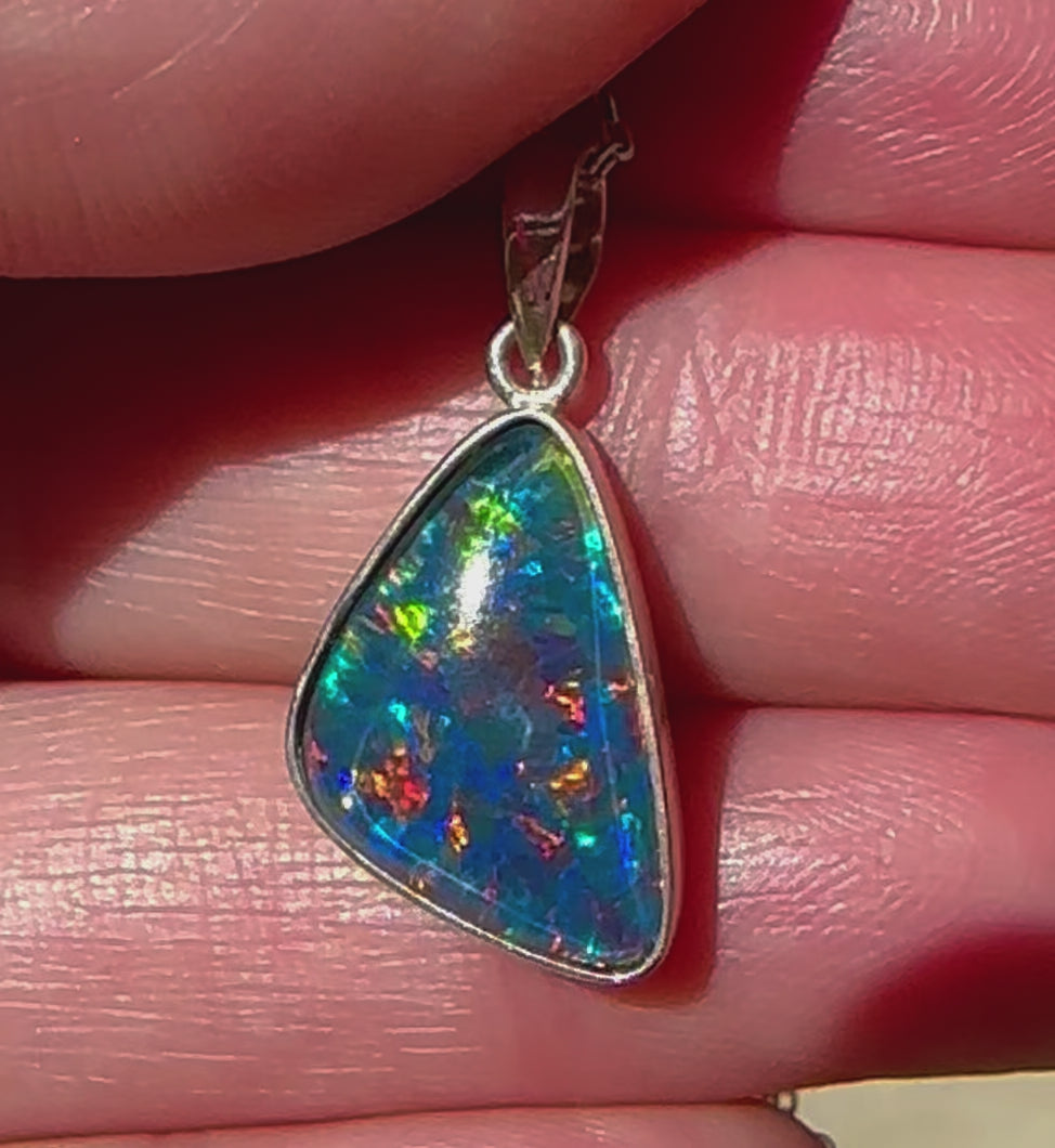 Australian gem opal triplet pendant