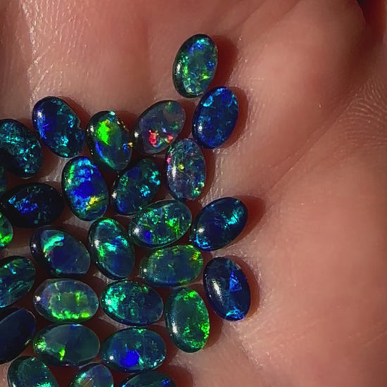 Australian Gem opal triplets 6x4 mm 