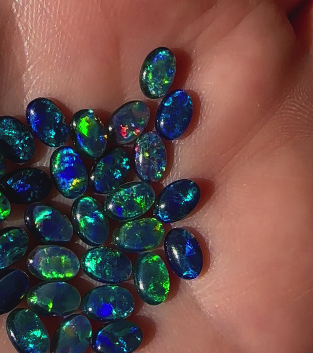 Australian Gem opal triplets 6x4 mm 