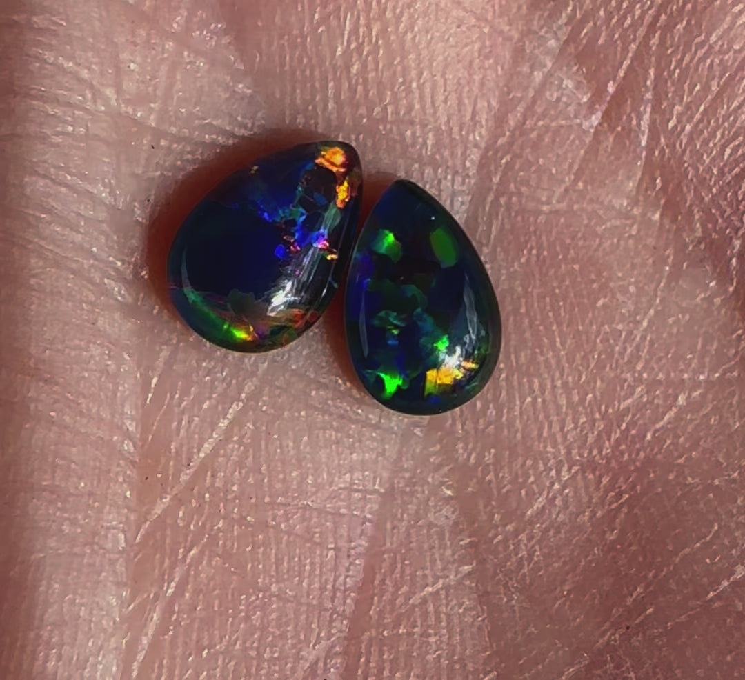 Matching Australian Opal Triplets Pear Shape