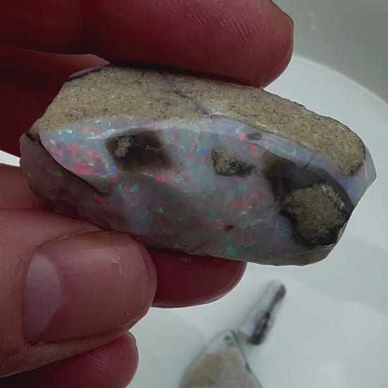 Australian Mintabie grey base rough opal