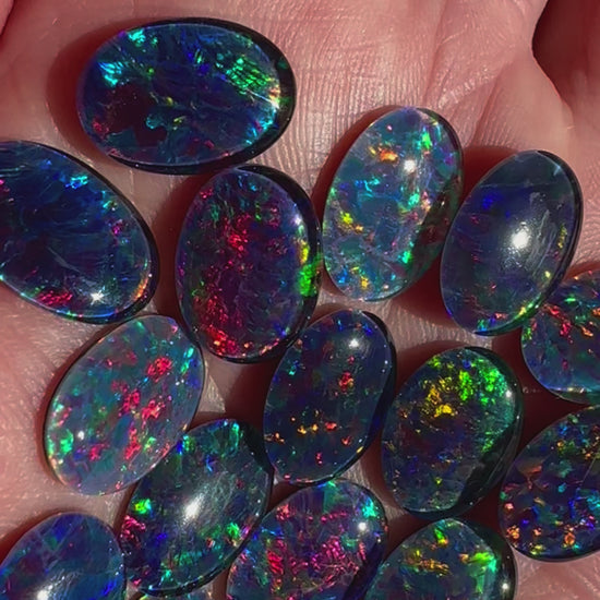 20 Australian Opal Triplets 14x10mm 