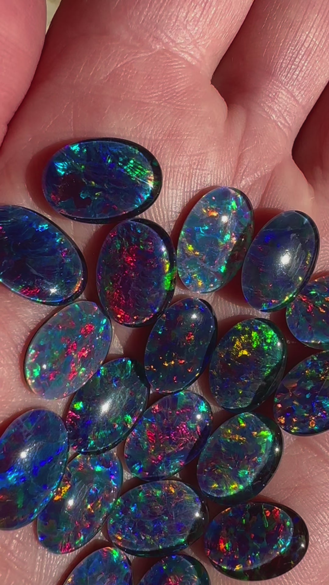 20 Australian Opal Triplets 14x10mm 