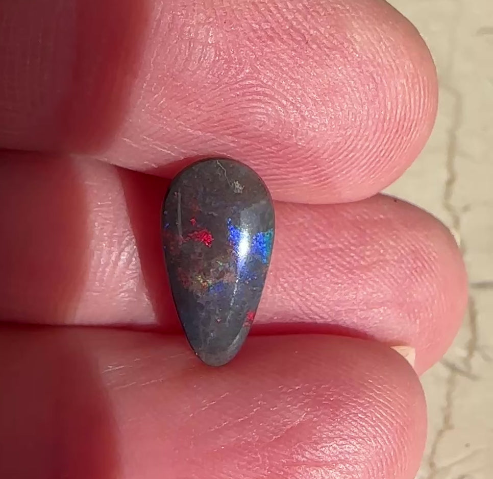Opal Essence Treated Andamooka Matrix multicoloured Pendant 