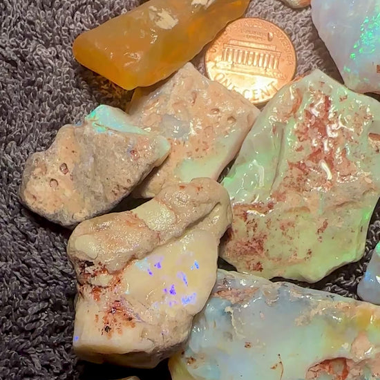 Andamooka Rough Opal Parcel 217.7g - Large Specimens & Carving Opal - Andamooka South Australia
