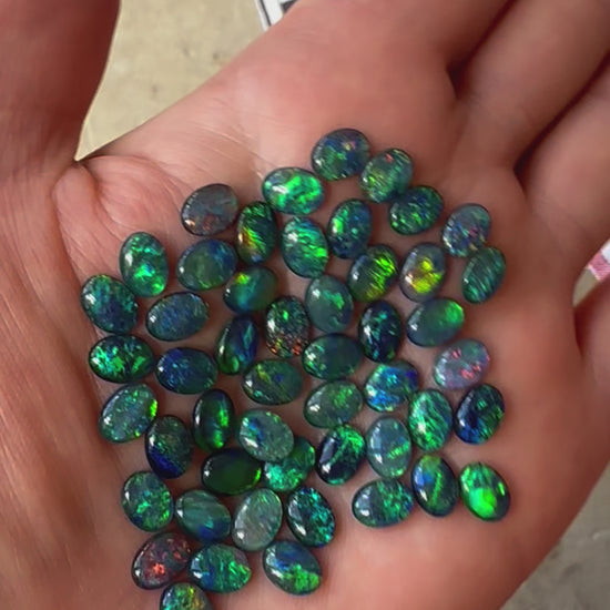 50 Australian Opal Triplets 8x6mm