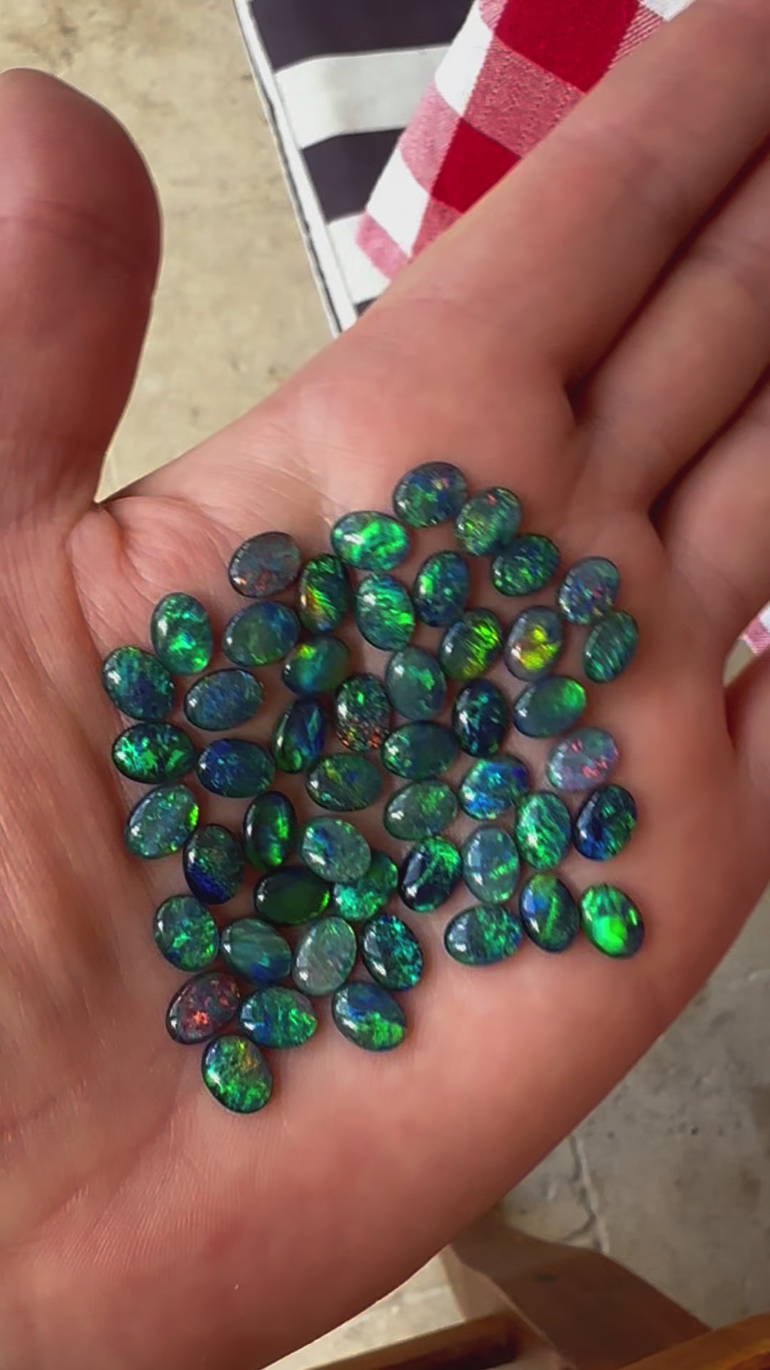 50 Australian Opal Triplets 8x6mm