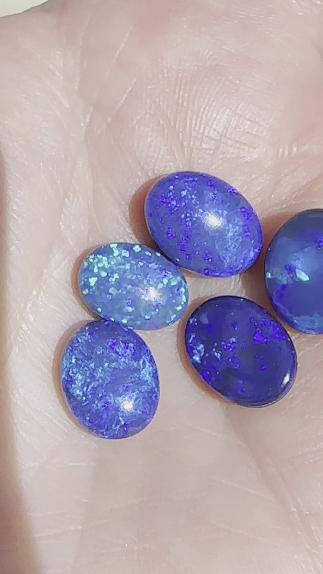 5 Gorgeous Lightning Ridge Opal Doublets