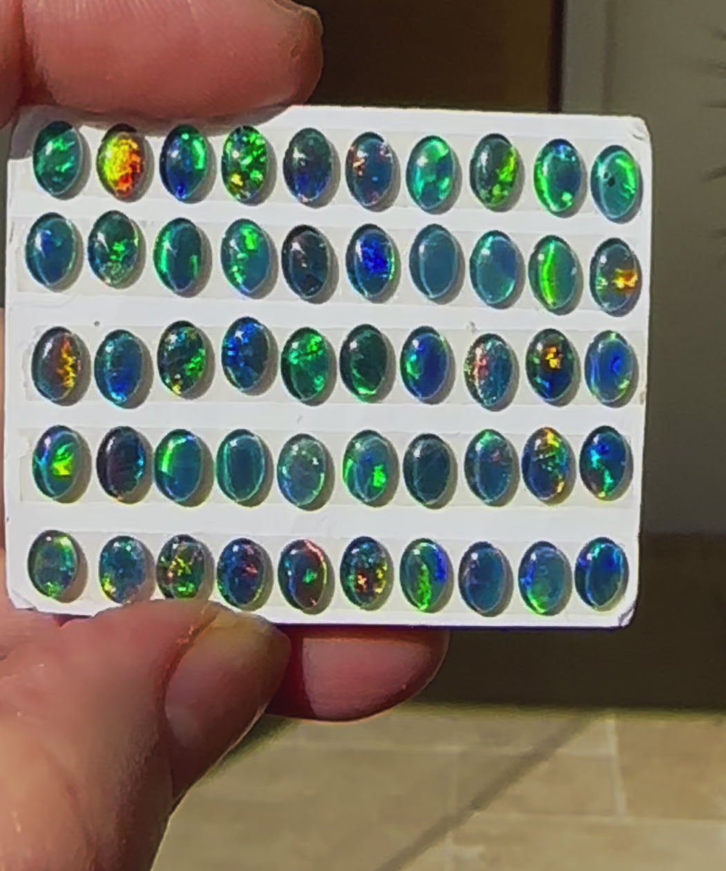 Australian Opal Triplets 6x4mm 25 pairs