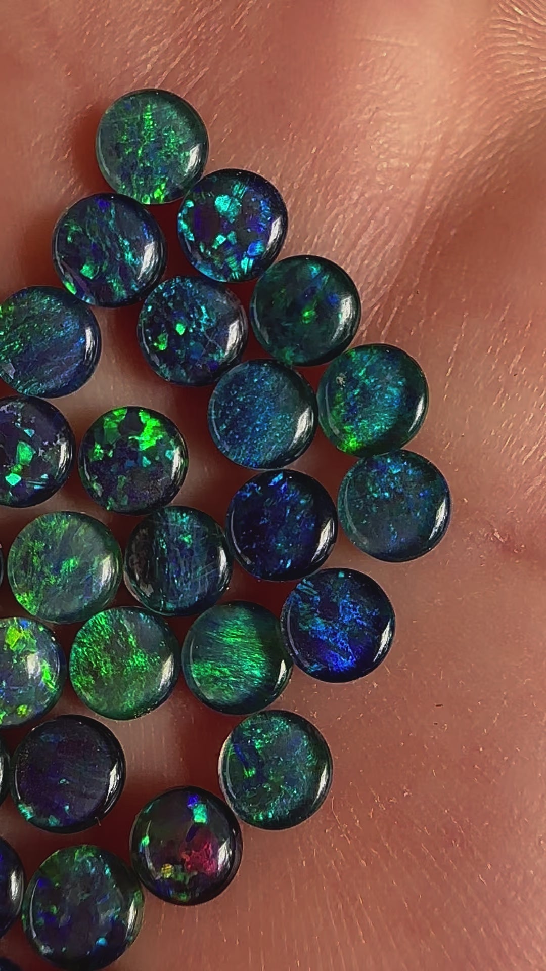 36 Genuine opal triplets 5mm rounds