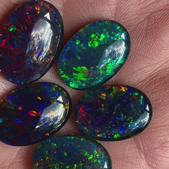 5 Australian Gem Opal Triplets 18x13mm