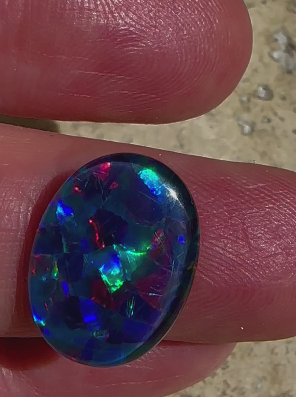 Brilliant gem grade 18x13mm Australian opal triplet