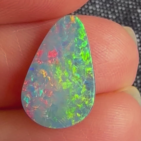 Australian natural  tearshape opal doublet 3.3 cts