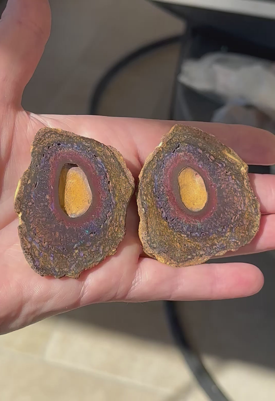 Unique Boulder Opal Yowah Nut Matching Pair 452.5 cts