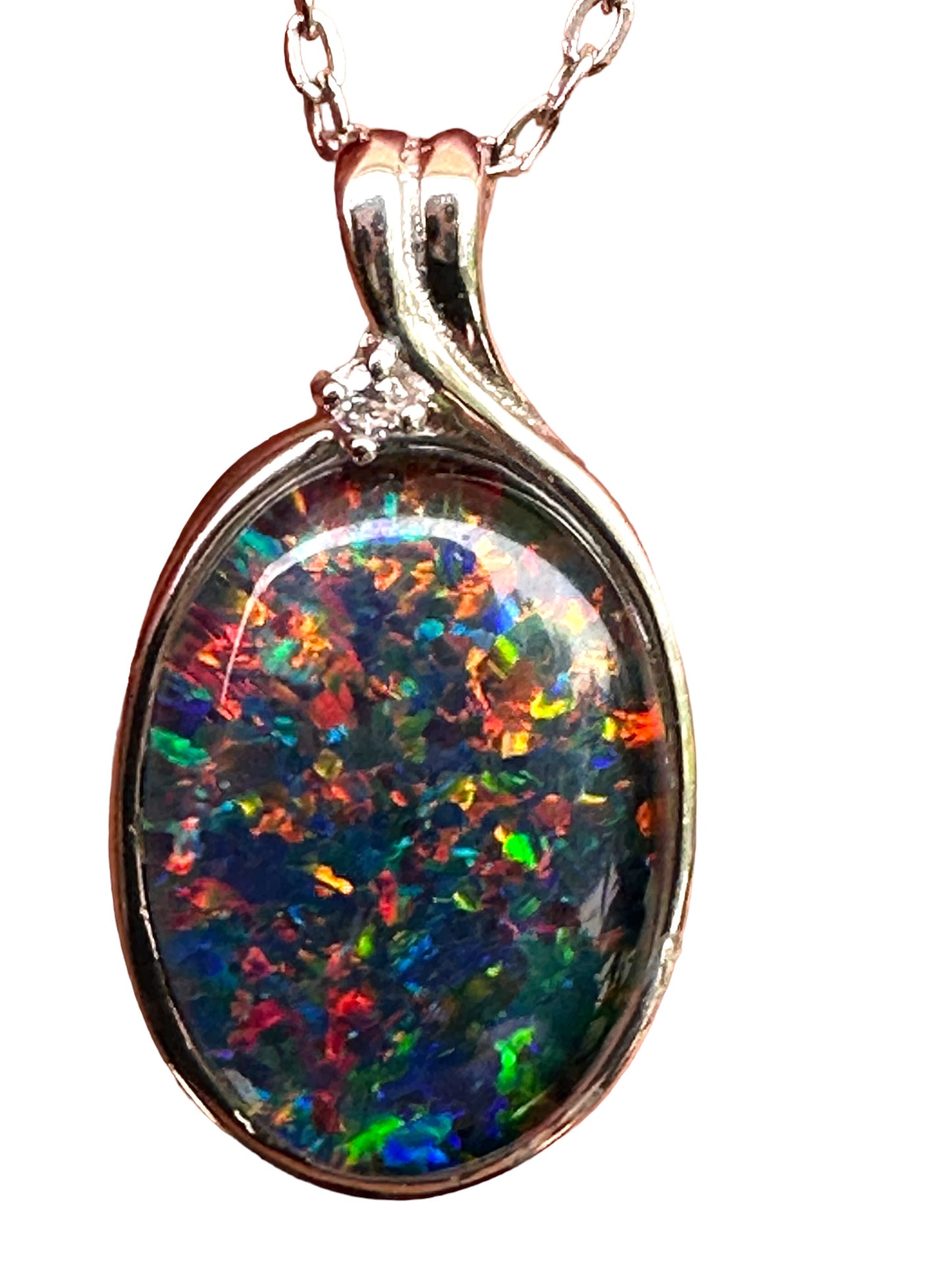 Elegant Australian Opal triplet Pendant