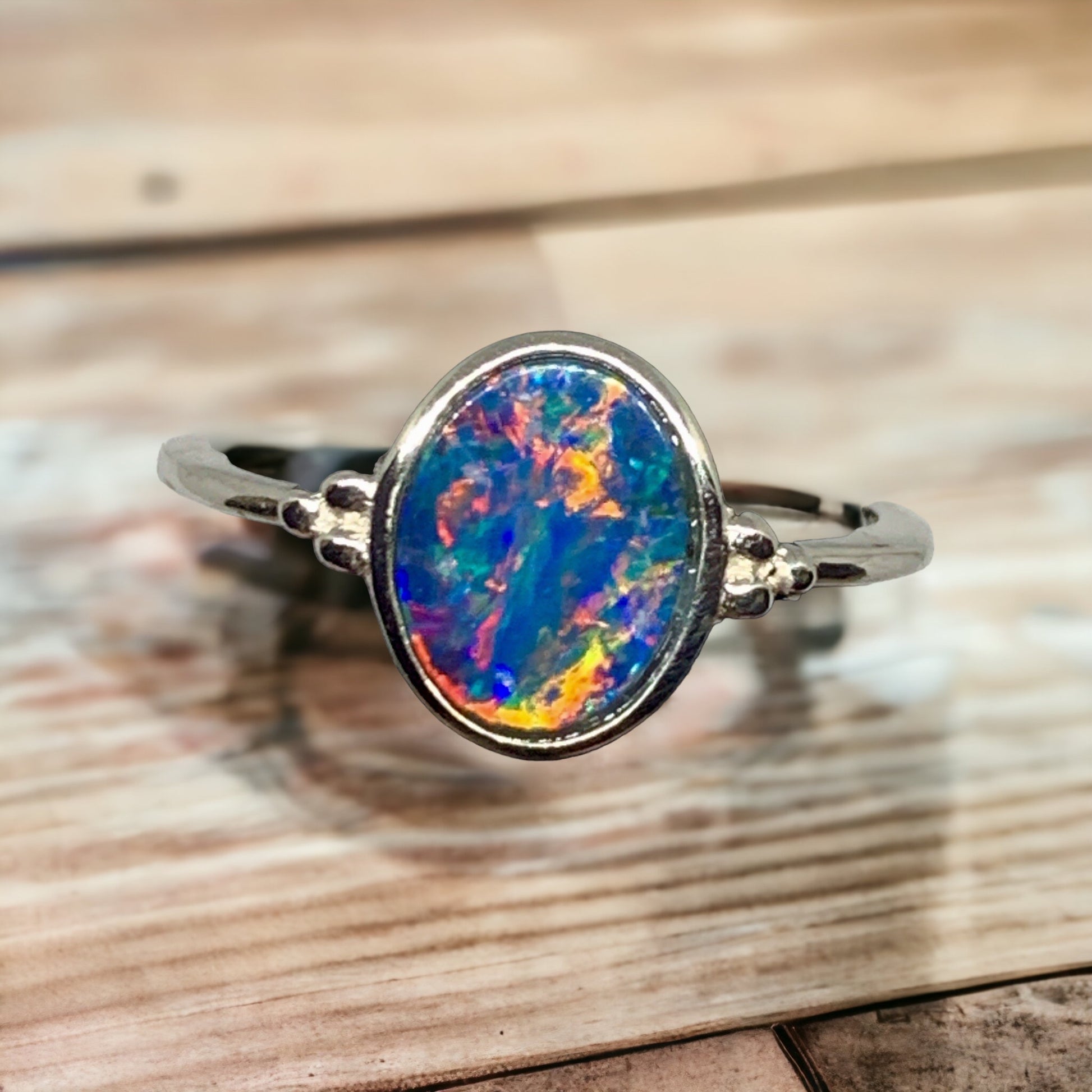 Sterling silver and opal ring - Opal Essence Wholesalers 