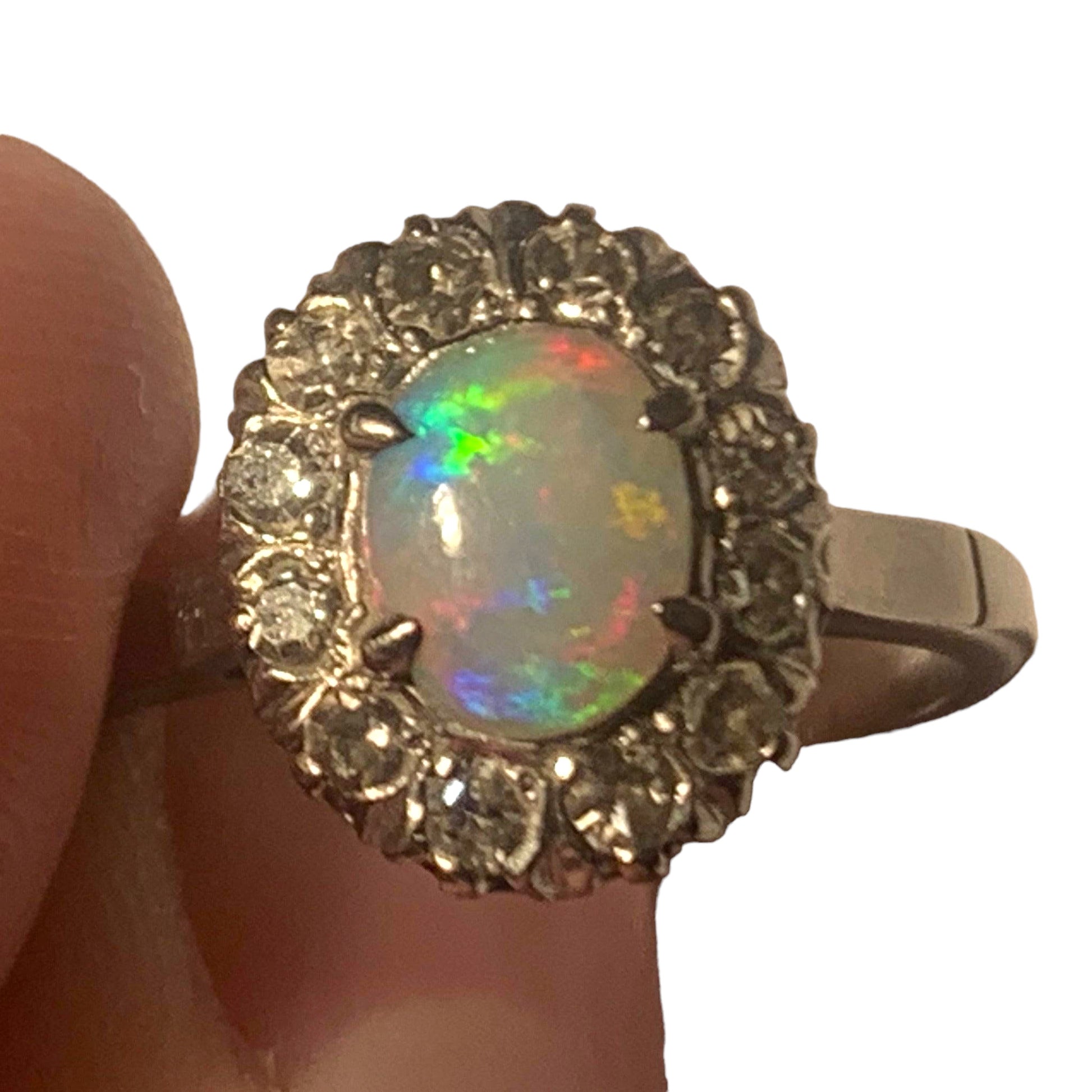 Opal and diamond engagement ring - Opal Essence Wholesalers 
