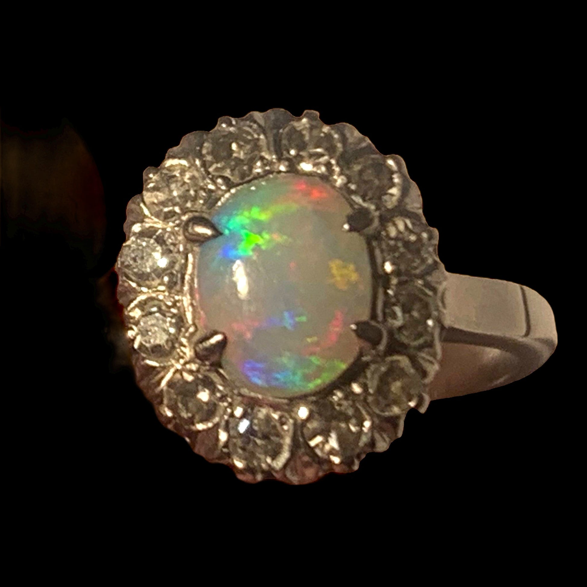Opal and diamond engagement ring - Opal Essence Wholesalers 